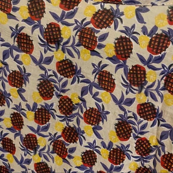 Entro Pineapple Draped Wrap Blouse Women's Size Small Rayon & Tencell Blend - Picture 9 of 9